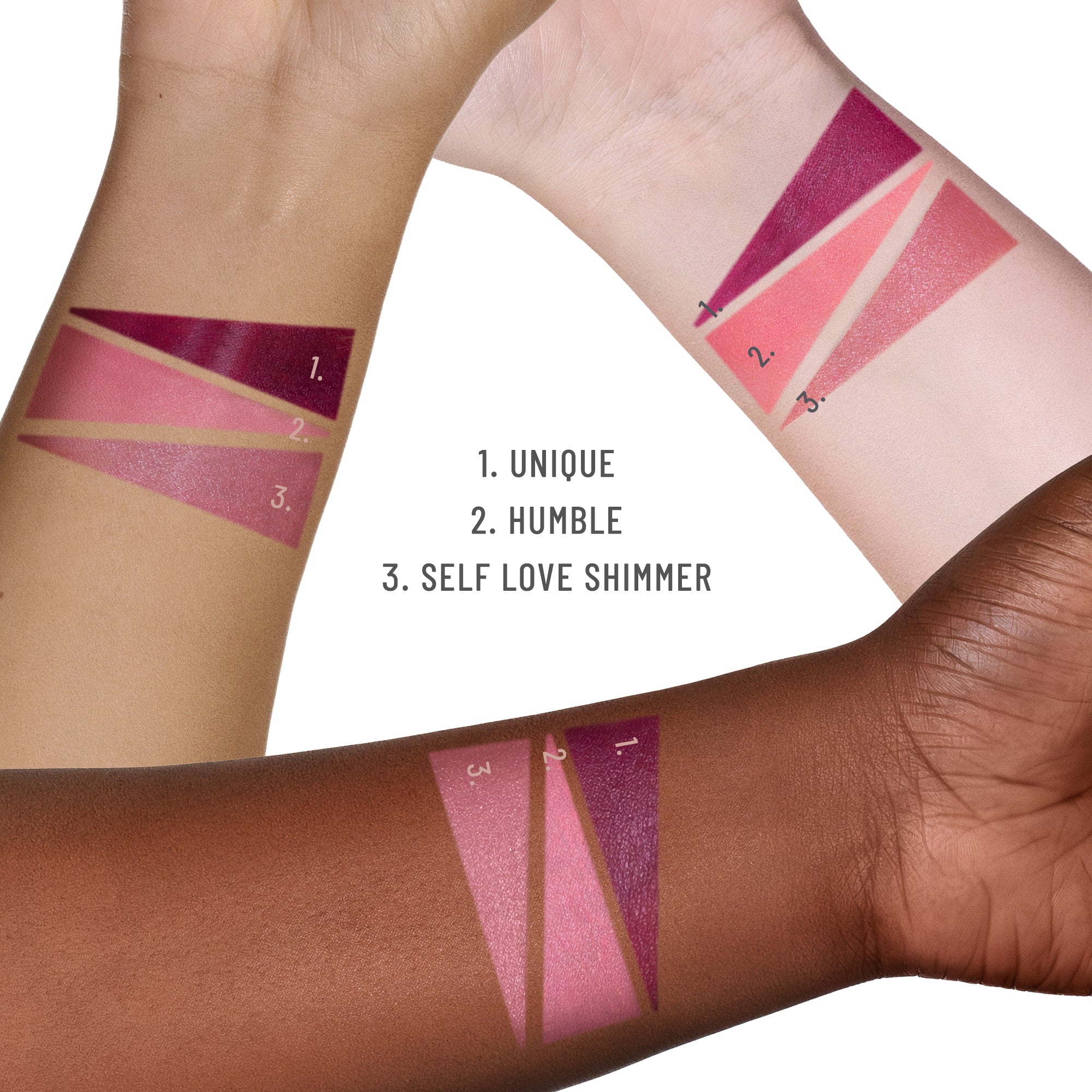 Higher Standard 3pc Satin Matte Cream Blush Set - Image 4