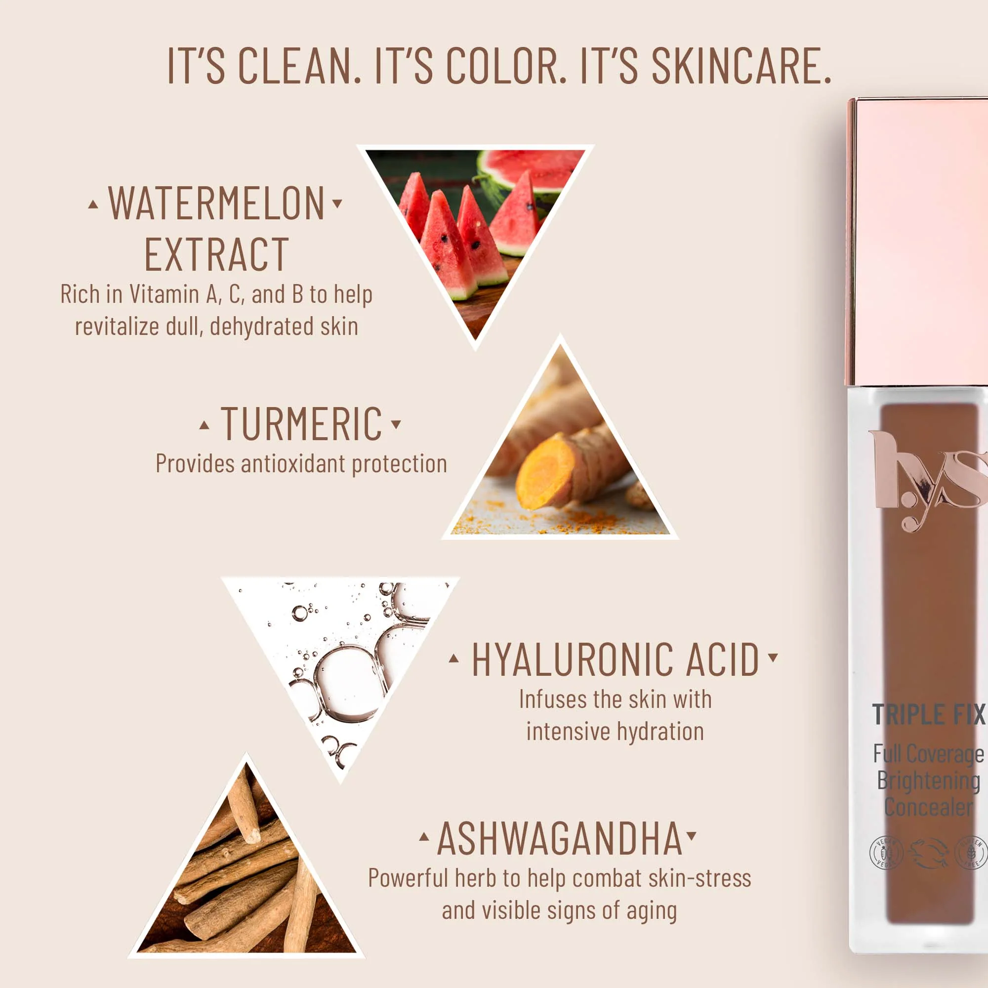 Triple Fix Full Coverage Brightening Concealer with Hyaluronic Acid + Turmeric + Ashwagandha - Image 62